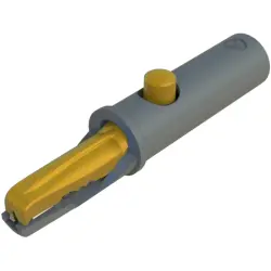 Alligator clip, yellow, max. 6 mm, L 53 mm, CAT O, socket 4 mm, 930126103