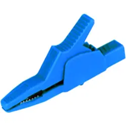 Alligator clip, blue, max. 30 mm, L 85 mm, CAT II, socket 4 mm, 972405102