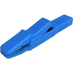 Alligator clip, blue, max. 9.5 mm, L 80.5 mm, CAT O, socket 4 mm, 932146102