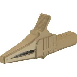 Alligator clip, brown, max. 20 mm, L 82.2 mm, CAT II, socket 4 mm, 66.9755-27