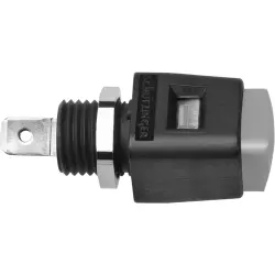 Quick pressure clamp, 12.5 mm, gray, 33 VAC/70 VDC, 16 A, faston plug, nickel-plated, ESD 498 / GR