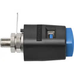 Quick pressure clamp, blue, 30 VAC/60 VDC, 16 A, solder connection/cable lug, nickel-plated, SDK 504 / BL
