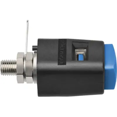 Quick pressure clamp, blue, 30 VAC/60 VDC, 16 A, solder connection/cable lug, nickel-plated, SDK 504 / BL - 1