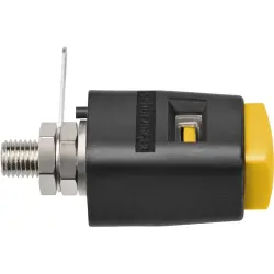 Quick pressure clamp, yellow, 30 VAC/60 VDC, 16 A, solder connection/cable lug, nickel-plated, SDK 504 / GE