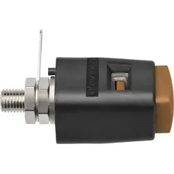 Quick pressure clamp, brown, 30 VAC/60 VDC, 16 A, solder connection/cable lug, nickel-plated, SDK 504 / BR