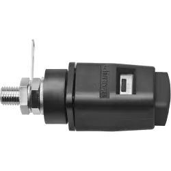 Quick pressure clamp, black, 30 VAC/60 VDC, 16 A, solder connection/cable lug, nickel-plated, SDK 503 / SW