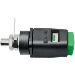 Quick pressure clamp, green, 30 VAC/60 VDC, 16 A, solder connection/cable lug, nickel-plated, SDK 503 / GN