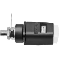 Quick pressure clamp, white, 30 VAC/60 VDC, 16 A, solder connection/cable lug, nickel-plated, SDK 503 / WS