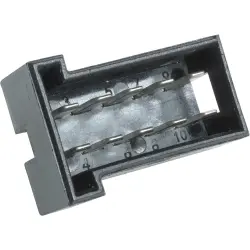 JPT male connector, type A, 10 pole, press-in connection, straight, tin-plated, PFT-JPT-10POL-2X5-BLACK