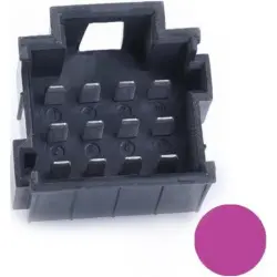 JPT male connector, type A, 12 pole, press-in connection, straight, tin-plated, PFT-JPT-12POL-3X4-BLACK