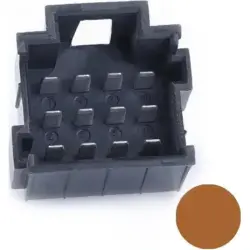 JPT male connector, type A, 12 pole, press-in connection, straight, tin-plated, PFT-JPT-12POL-3X4-BROWN
