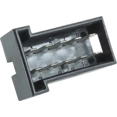 JPT male connector, type A, 12 pole, press-in connection, straight, tin-plated, PFT-JPT-12POL-3X4-GREY - 1