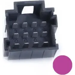 JPT male connector, type A, 12 pole, press-in connection, straight, tin-plated, PFT-JPT-12POL-3X4-VIOLET