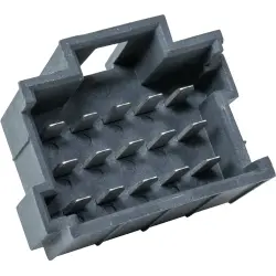 JPT male connector, type A, 15 pole, press-in connection, straight, tin-plated, PFT-JPT-15POL-3X5-VIOLET
