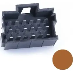 JPT male connector, type A, 18 pole, press-in connection, straight, tin-plated, PFT-JPT-18POL-3X6-BROWN