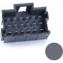 JPT male connector, type A, 18 pole, press-in connection, straight, tin-plated, PFT-JPT-18POL-3X6-GREY