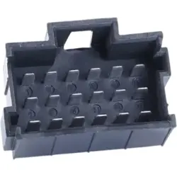 JPT male connector, type A, 18 pole, press-in connection, straight, tin-plated, PFT-JPT-18POL-3X6-YELLOW