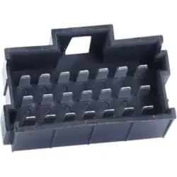 JPT male connector, type A, 21 pole, press-in connection, straight, tin-plated, PFT-JPT-21POL-3X7-BLUE