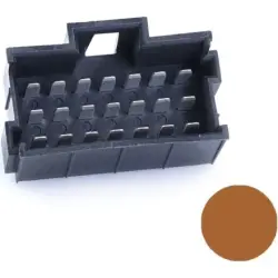 JPT male connector, type A, 21 pole, press-in connection, straight, tin-plated, PFT-JPT-21POL-3X7-BROWN