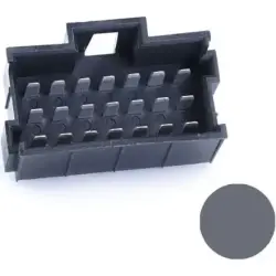 JPT male connector, type A, 21 pole, press-in connection, straight, tin-plated, PFT-JPT-21POL-3X7-GREY