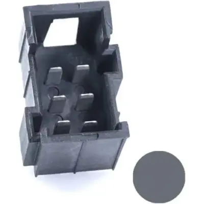 JPT male connector, type A, 6 pole, press-in connection, straight, tin-plated, PFT-JPT-6POL-3X2-GREY - 1