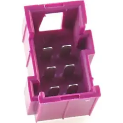 JPT male connector, type A, 6 pole, press-in connection, straight, tin-plated, PFT-JPT-6POL-3X2-VIOLET