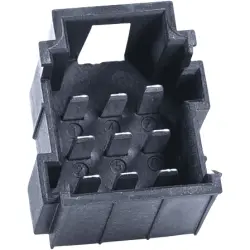 JPT male connector, type A, 9 pole, press-in connection, straight, tin-plated, PFT-JPT-9POL-3X3-BLACK
