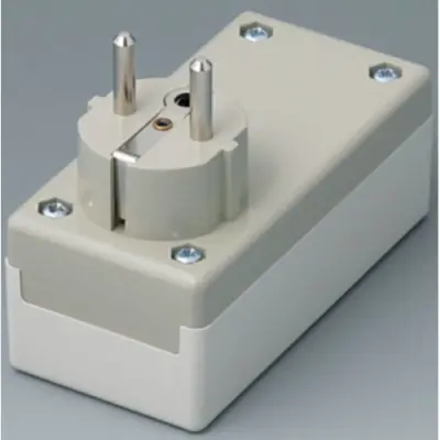 ABS enclosure, (L x W x H) 76 x 43 x 40 mm, gray white (RAL 9002), IP40, A9011665 - 1