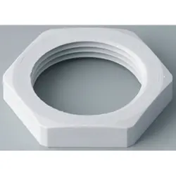 Counter nut, M25 x 1.5, PA, light gray, C2325117