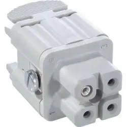 Socket contact insert, H-A 3, 3 pole, equipped, screw connection, with PE contact, 10421000