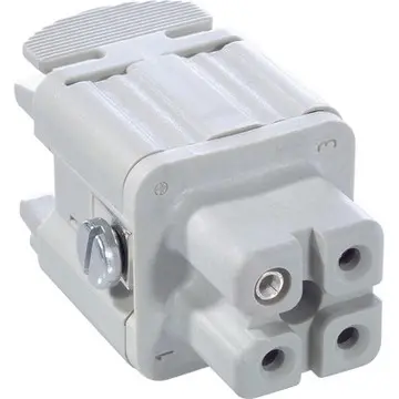 Socket contact insert, H-A 3, 3 pole, equipped, screw connection, with PE contact, 10421000 - 1