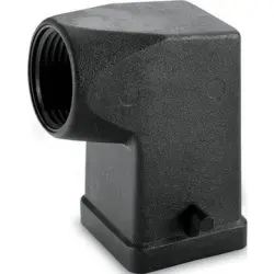 Grommet housing, size HA3, PA, M20, angled, longitudinal bow locking, IP65, 19427300