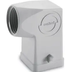 Grommet housing, size HA3, PA, M20, angled, longitudinal bow locking, IP65, 19427000