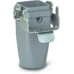 Grommet housing, size HA3, zinc die casting, longitudinal bow locking, IP66/IP68, 19512900