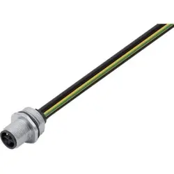 Plug, M16, 3 pole + PE, screw connection, screw locking, straight, 44423146