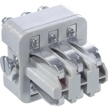 Spring contact insert, STA 6, 6 pole, equipped, screw connection, 10488100 - 1