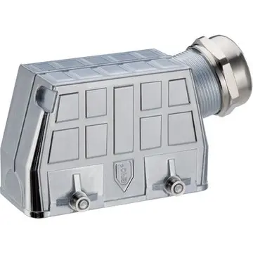 Grommet housing, size HB16, zinc alloy, cross bow locking, IP68, 70250214 - 1