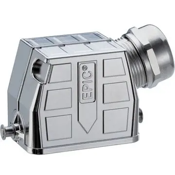 Grommet housing, size HB6, zinc alloy, longitudinal bow locking, IP65, 70250203 - 1
