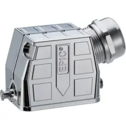 Grommet housing, size HB6, zinc alloy, longitudinal bow locking, IP65, 70250204