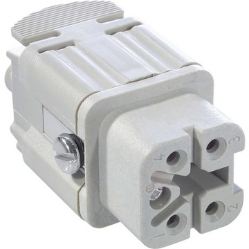 Socket contact insert, H-A 4, 5 pole, screw connection, with PE contact, 10432000 - 1