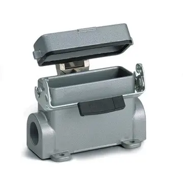 Surface mount housing, size HA10, aluminum alloy, 2 x M20, angled, longitudinal bow locking, IP65, 79456200 - 1