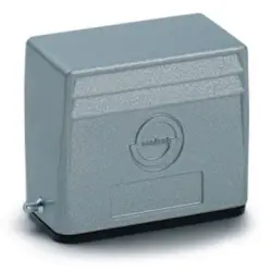 Grommet housing, size HA10, aluminum alloy, M25, angled, longitudinal bow locking, IP65, 79462400