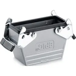 Grommet housing, size HB10, aluminum alloy, M20/M25, straight, cross bow locking, IP65, 19046000