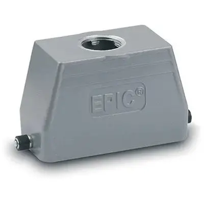 Grommet housing, size HB10, aluminum alloy, PG16/PG21, straight, longitudinal bow locking, IP65, 10040900 - 1