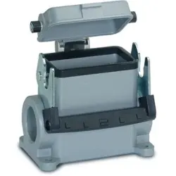 Surface mount housing, size HB10, aluminum alloy, 2 x M25/M32, angled, longitudinal bow locking, IP65, 79065200