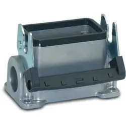 Surface mount housing, size HB10, aluminum alloy, 2 x M20/M25, angled, longitudinal bow locking, IP65, 79061600
