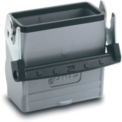 Grommet housing, size HB10, aluminum alloy, M25/M32, straight, longitudinal bow locking, IP65, 79042400