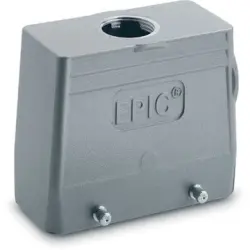 Grommet housing, size HB10, aluminum alloy, M25/M32, straight, cross bow locking, IP65, 79050400
