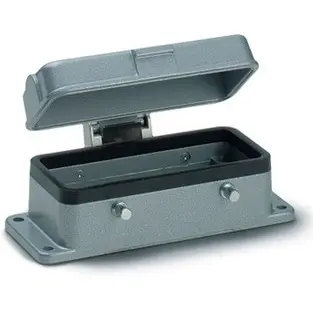Surface mount housing, size HB16, aluminum alloy, cross bow locking, IP40/IP65, 10073000 - 1