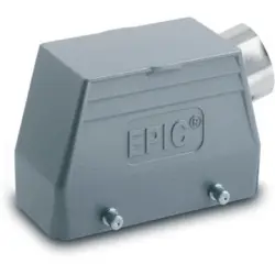 Grommet housing, size HB16, aluminum alloy, PG21/PG29, angled, cross bow locking, IP65, 10082000